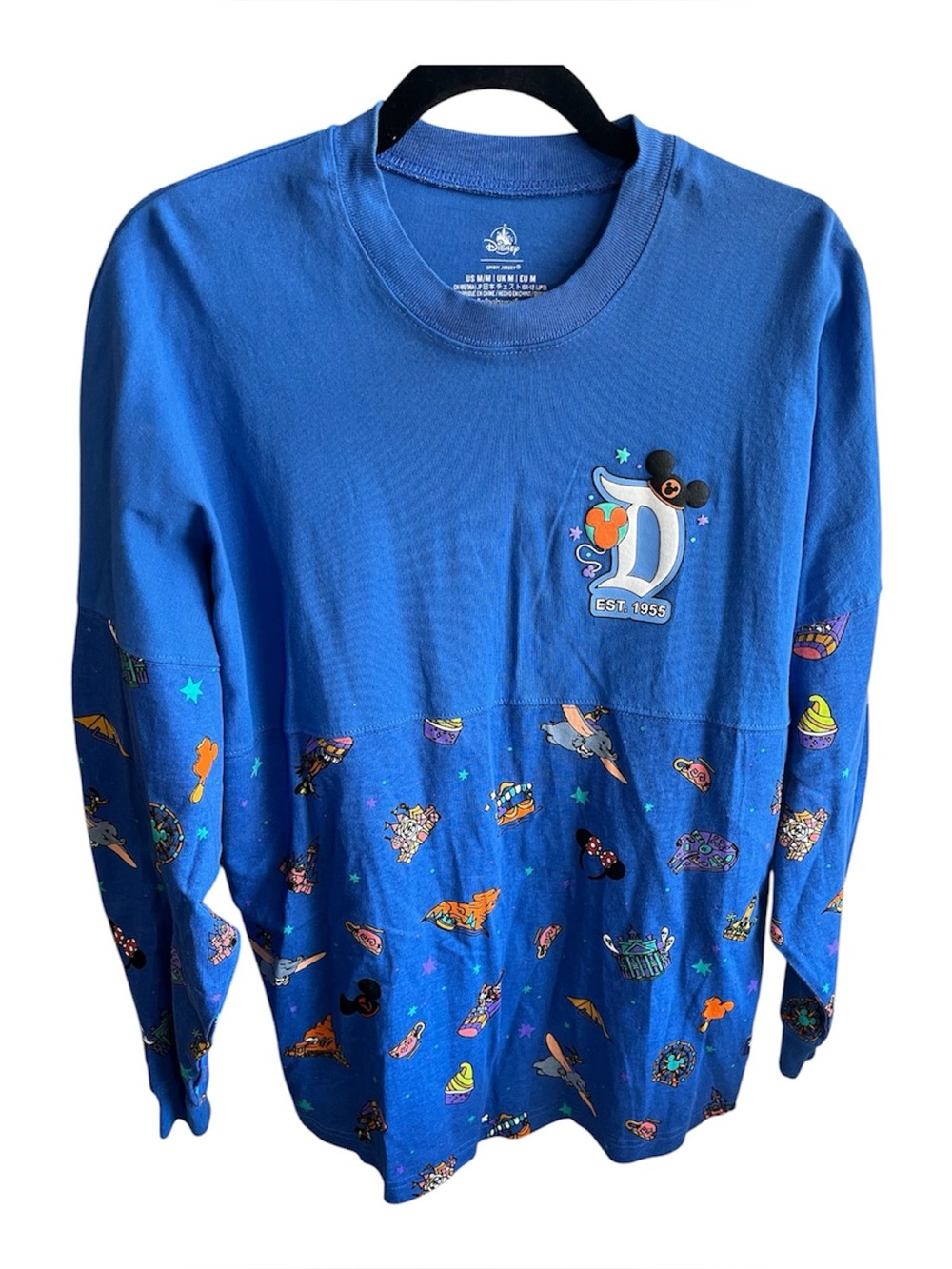 Disneyland Mickey and Friends “Play in the Park” Spirit Jersey Blue Size Medium